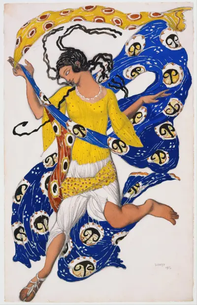 Der Schmetterling (Kostümentwurf für Anna Pawlowa) von Léon Bakst