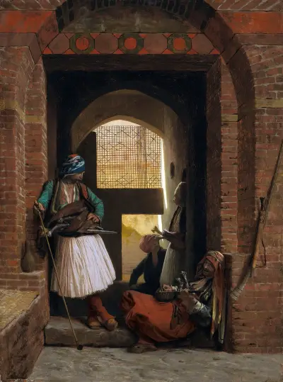 Wache der Arnauten in Kairo (1861) von Jean-Léon Gérôme