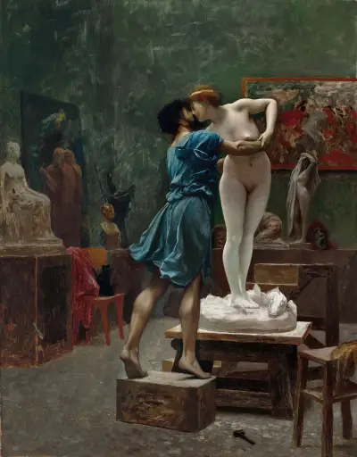 Pygmalion und Galatea, Ölskizze von Jean-Léon Gérôme