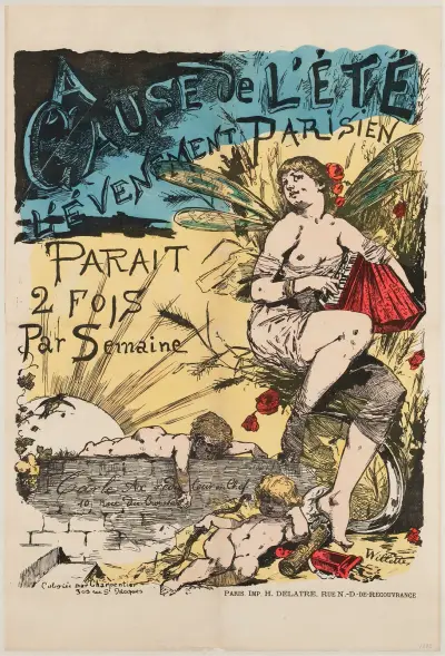 A Cause De L’ete N L’evenement Parisien, Adolphe Léon Willette