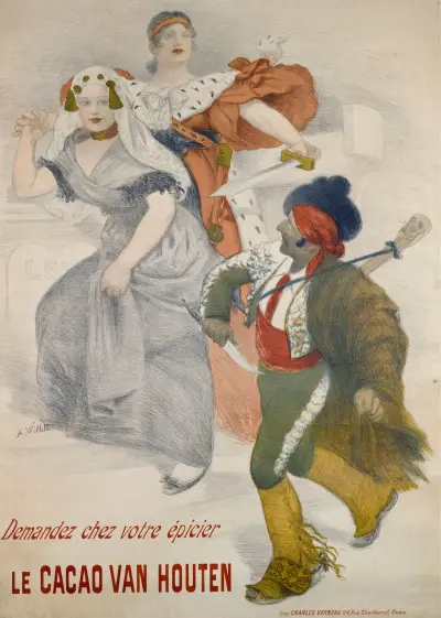 Demandez Chez Votre Épicier Le Cacao Van Houten, 1894 – Nr. 2, Adolphe Léon Willette