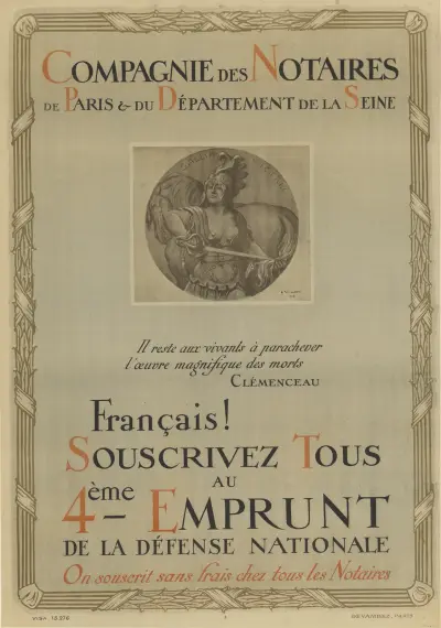 Français Souscrivez tous au 4ème Emprunt de la Défense nationale, Adolphe Léon Willette