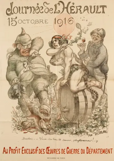 Journée de L’HERAULT 15 OCTOBRE 1916 AU PROFIT EXCLUSIF DES ŒUVRES DE GUERRE DU DEPARTEMENT., Adolphe Léon Willette