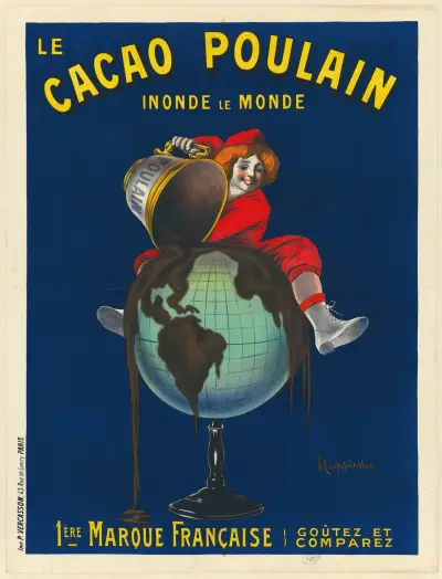 Le Cacao Poulain inonde le monde. 1ère marque française. Goutez et comparez av Leonetto Cappiello