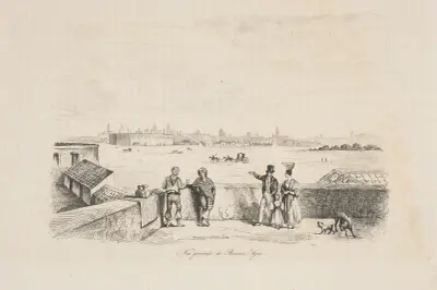 General view of Buenos Aires av Louis-Léopold Boilly