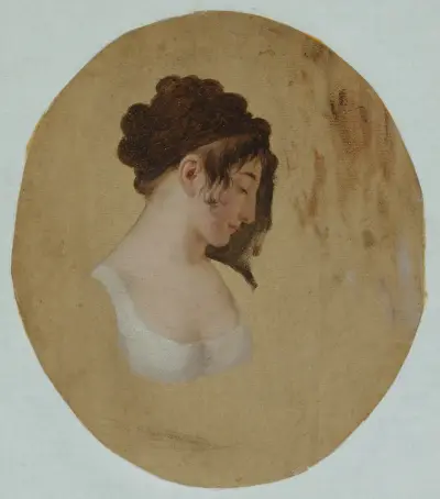 Profile of a Young Woman’s Head av Louis-Léopold Boilly