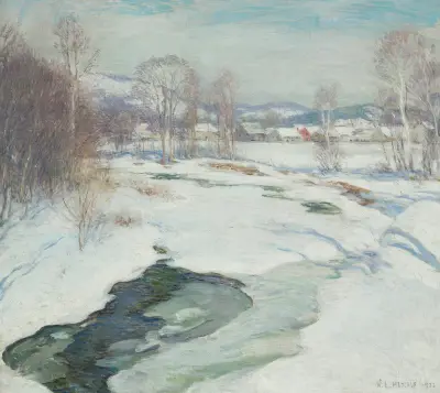 Eisgebundener Bach von Willard Leroy Metcalf