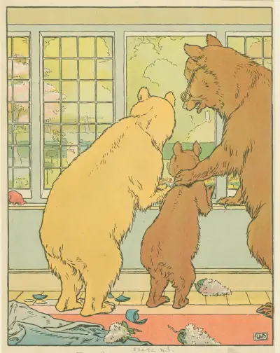 The bears watch from the window av Leonard Leslie Brooke