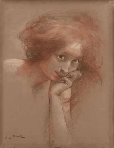 Jeune fille rousse, Lucien Lévy-Dhurmer