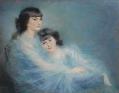 Jeune mère et sa fille, Lucien Lévy-Dhurmer