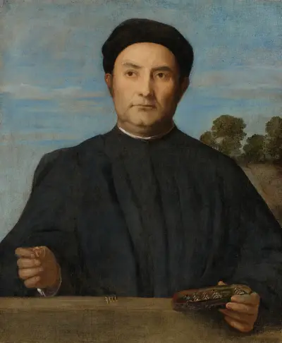 Portrait Of A Jeweler, Probably Giovanni Pietro Crivelli von Lorenzo Lotto