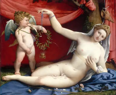Venus and Cupid von Lorenzo Lotto