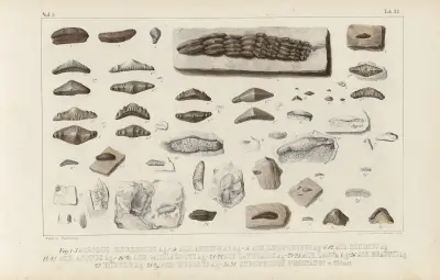 Recherches sur les poissons fossiles Pl.299 av Louis Agassiz