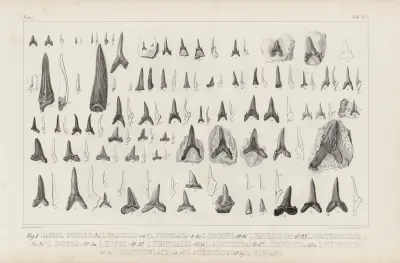 Recherches sur les poissons fossiles Pl.321 av Louis Agassiz