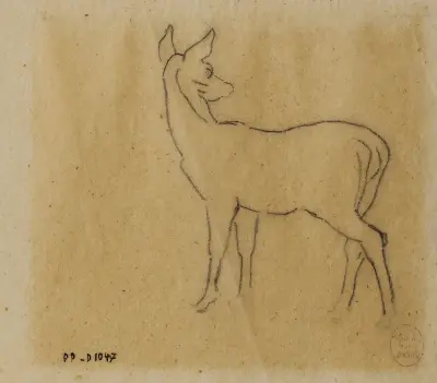 Etude de gazelle av Antoine-Louis Barye