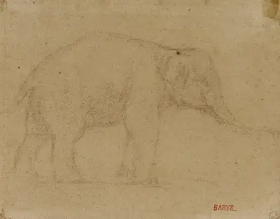 Studie pochodujícího slona, Antoine-Louis Barye