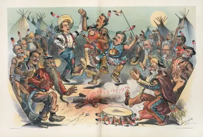 Last ghost-dance of the free silver tribe – just before being sent to the Salt River Reservation av Louis Dalrymple
