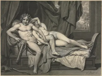 Cupid and Psyche, 1813 av Jacques Louis David