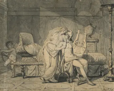 Paris and Helen av Jacques Louis David