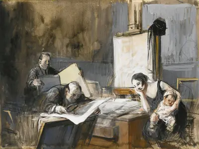 The Print Dealer av Jean-Louis Forain