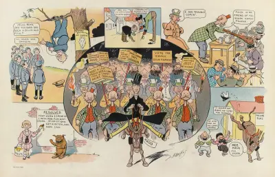 Hoist, the friend of the comic people av Louis Glackens