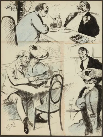 Au restaurant av Fernand Louis Gottlob