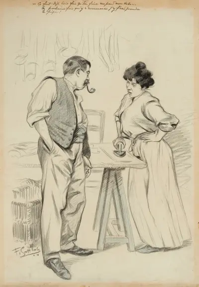 ça fait déjà trois fois qu’ton frère me prend mon tabac, la prochaine fois qu’y r’commence j’y f’rai prendre la pipe av Fernand Louis Gottlob