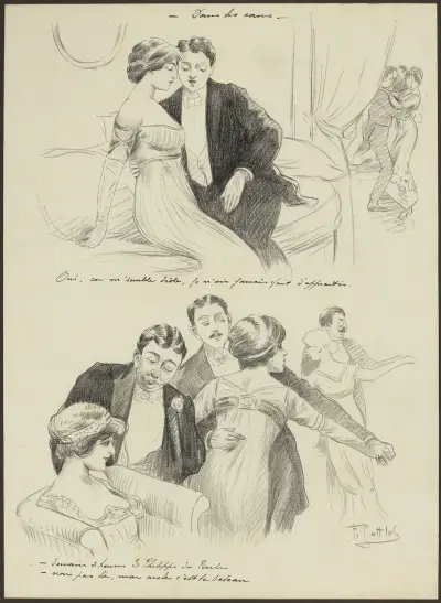 Dans les cours av Fernand Louis Gottlob