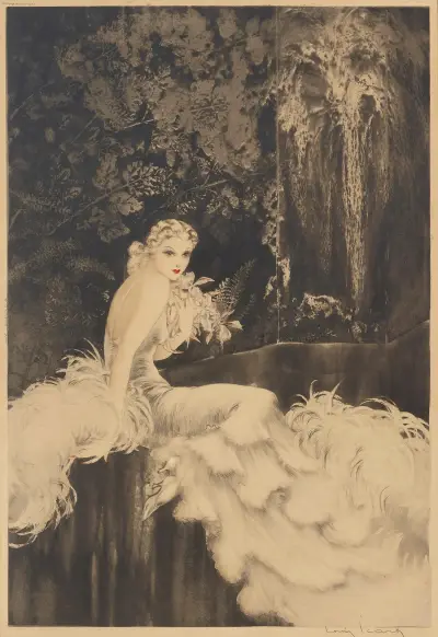Orchids, Louis Icart