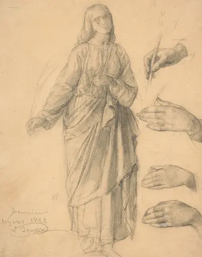 Study for the ‘Banner of Hyères’ av Louis Janmot
