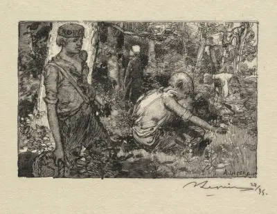 Gatherine Maiglöckchen von Auguste Louis Lepère