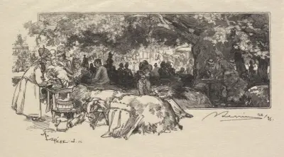 Mutter Pichards Kantine von Auguste Louis Lepère