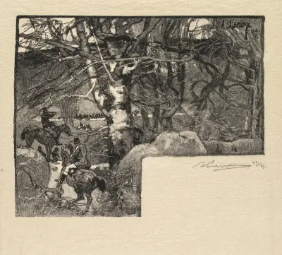 Ritt zu den Hunden bei Mont-Gérard von Auguste Louis Lepère