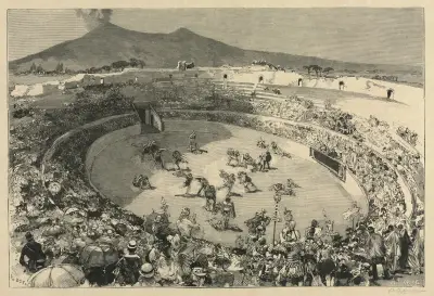 Das Fest von Pompeji, Der Zirkus der Gladiatoren von Auguste Louis Lepère