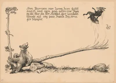 Bamsefar og Mikkel Ræv Pl.05 av Louis Moe