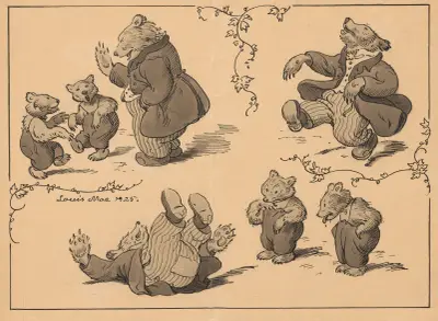 Bears depicted as humans. av Louis Moe