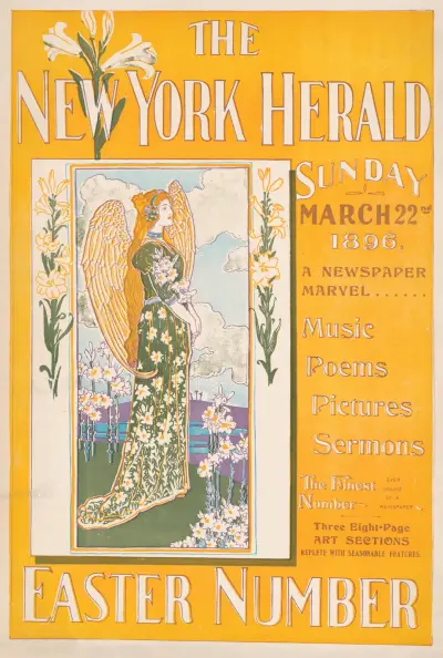 The New York Herald Sunday March 22nd 1896. A newspaper marvel… Easter number av Louis Rhead