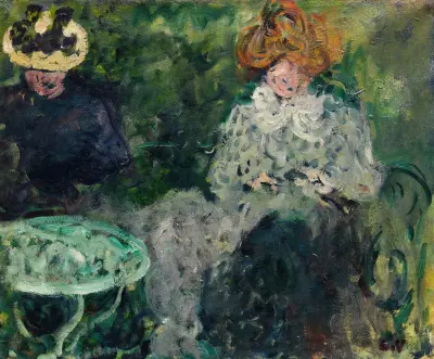 Au café. Mme Victor et Mme Suzanne Valtat av Louis Valtat