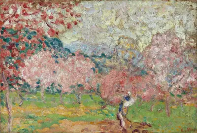 Kwitnące wiśnie, Cagnes, Louis Valtat