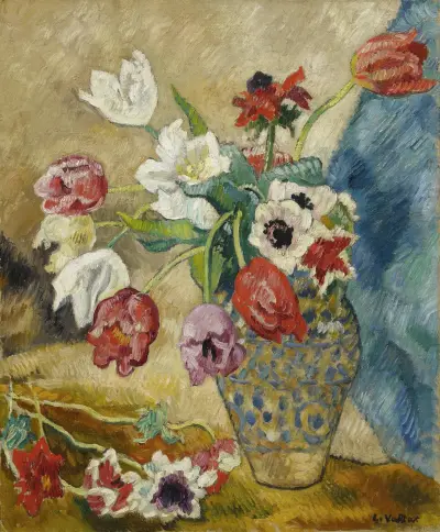 Tulipany i anemony, Louis Valtat