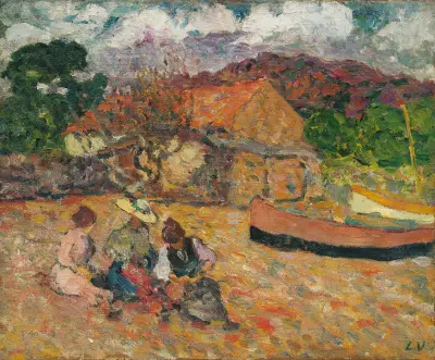 Kobiety siedzące na plaży, Louis Valtat