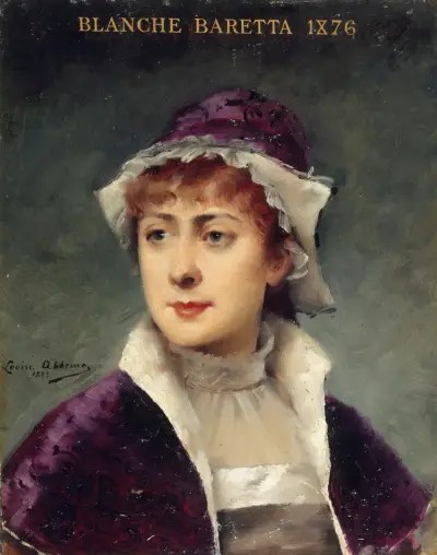 Portrait de Blanche Baretta (1855-1939), sociétaire de la Comédie-Française, Louise Abbéma