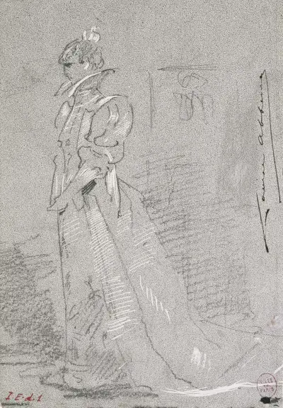 Portrait de Sarah Bernhardt en pied, Louise Abbéma