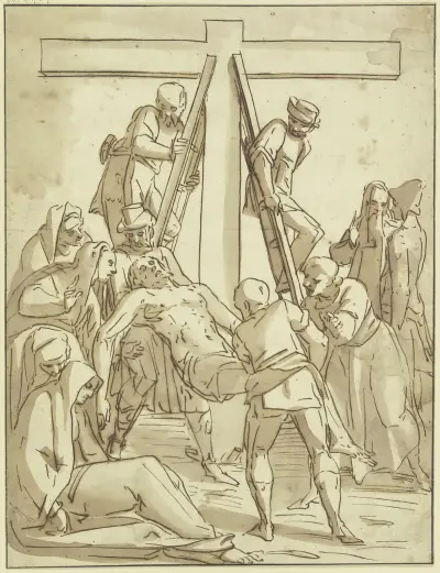 Deposition from the cross. – nr 1 av Luca Cambiaso