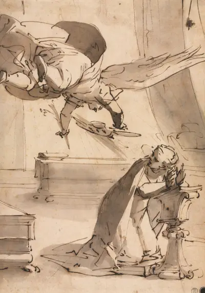 The Annunciation av Luca Cambiaso