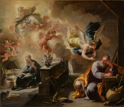 The Dream of St. Joseph av Luca Giordano