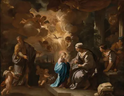 The Education of the Virgin av Luca Giordano
