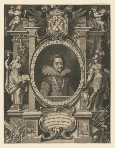 Portrait of Frederick V av Lucas Kilian