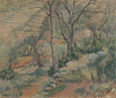 End of the Village, Dardennes von Lucien Pissarro