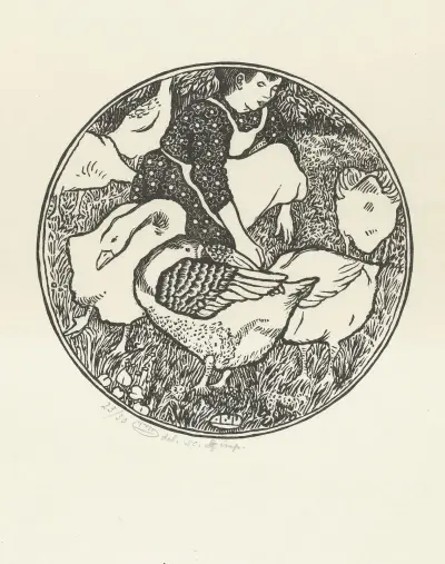 Ganzenhoedster von Lucien Pissarro